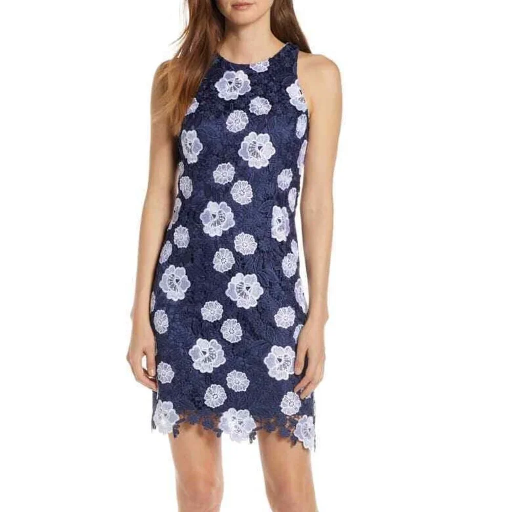NWT Eliza J Racerback Lace Dress 10